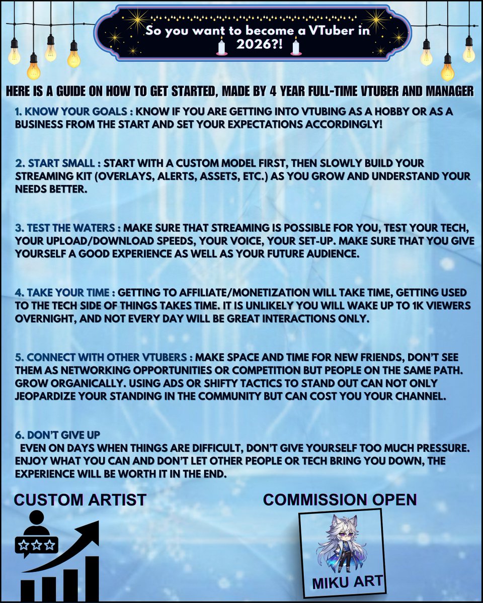 mamaMikuvt's tweet photo. So you want to become a VTuber in 2026?!❄️
#ENVtuber #VtuberGuide #Vtuberdebut https://t.co/ucCTVDJXfD