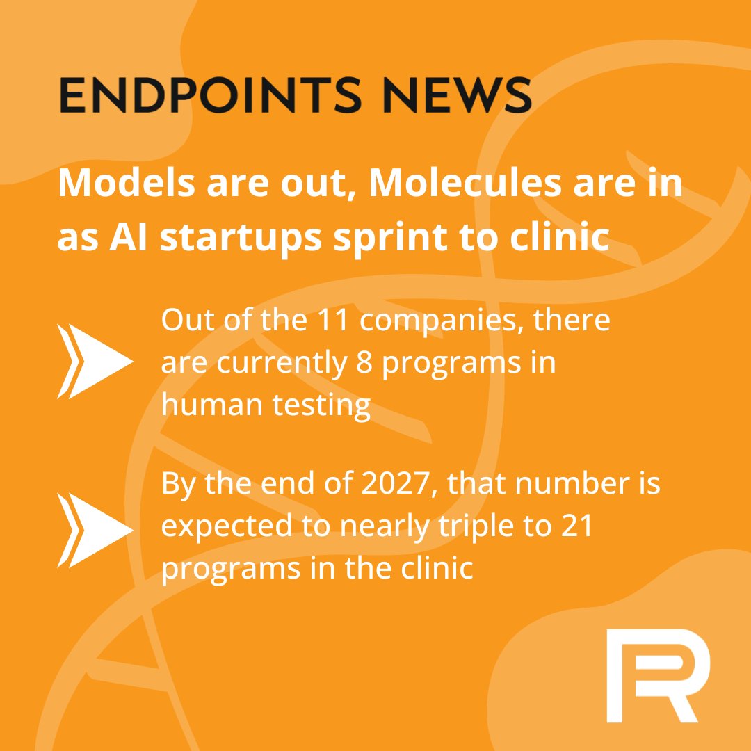 russopartners's tweet image. AI biotech is shifting from models to molecules. An @endpts News analysis by @AndrewE_Dunn shows that these startups are being judged less on platforms and more on drugs in the clinic, making 2026 a key test for AI-driven R&amp;amp;D. bit.ly/3Y6BLDZ 

#Biotech #AIinBiotech