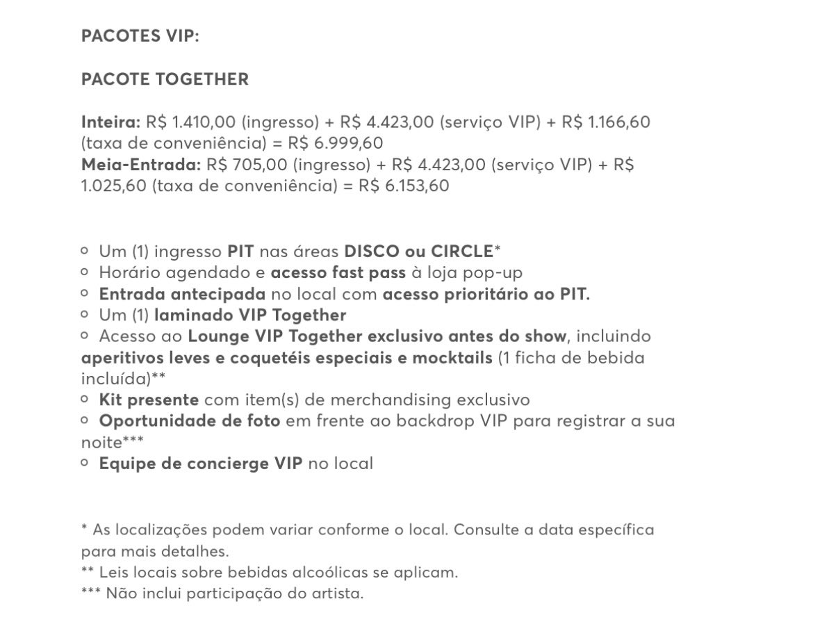 weinthecrowd's tweet image. 🚨 Informações sobre vendas do Harry Styles no Brasil 🇧🇷

Pré-vendas 🎟️ 
Santander Private &amp;amp; Select: 26/01 às 11h 
Santander: 27/01 às 11h 
Venda Geral: 28/01 às 11h

Pacotes VIP variam de R$ 2 mil a R$ 7 mil reais.