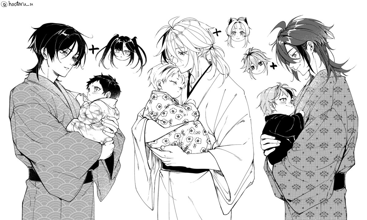 #wanderer #kazuha #heizou 
Baby's name: Luis, Hikari and Miyuki😊