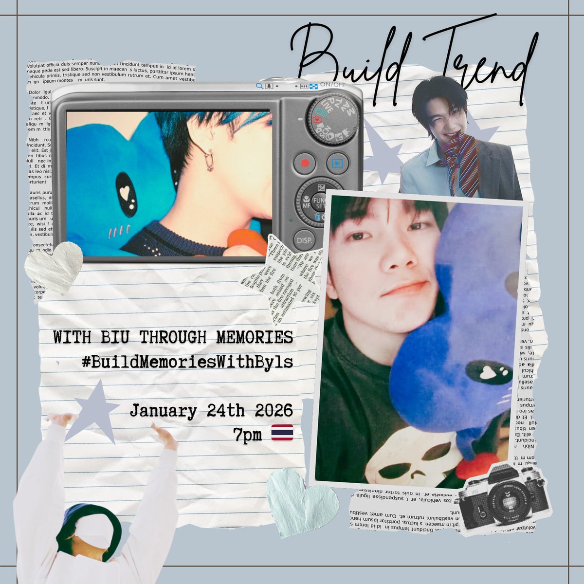 🚨✨ 𝙏𝙀𝙉𝘿𝙀𝙉𝘾𝙄𝘼  ✨🚨

Sigamos construyendo recuerdos junto a BIU, mientras le envíamos mucho amor.

¡Comparte tus momentos favoritos! 

🗓️  Enero 24
🔑  WITH BIU THROUGH MEMORIES 
#️⃣  BuildMemoriesWithByls
⏰  6 AM 🇲🇽

Gráficos: BiuPage 💙

#BuildJakapan #Beyourluve