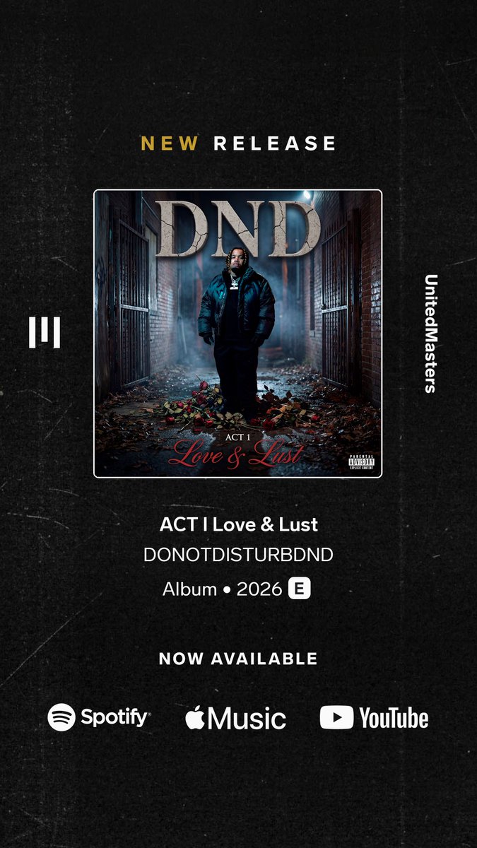 DONOTDISTURBDND - ACT I Love &amp; Lust unitedmasters.com/m/act-i-love-l…
