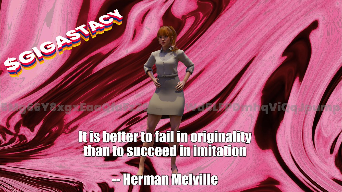 GigaStacyComm's tweet photo. It is better to fail in originality than to succeed in imitation. -- Herman Melville https://t.co/O8glIIVGwo