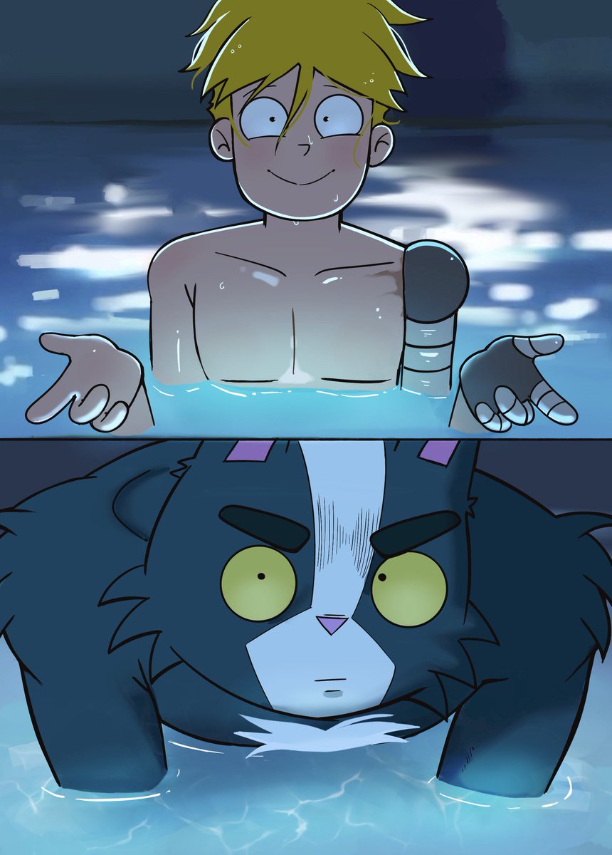 TaterBits's tweet image. I Got You

Gary is teaching Avocato how to swim.

#GaryCato drawing by a friend