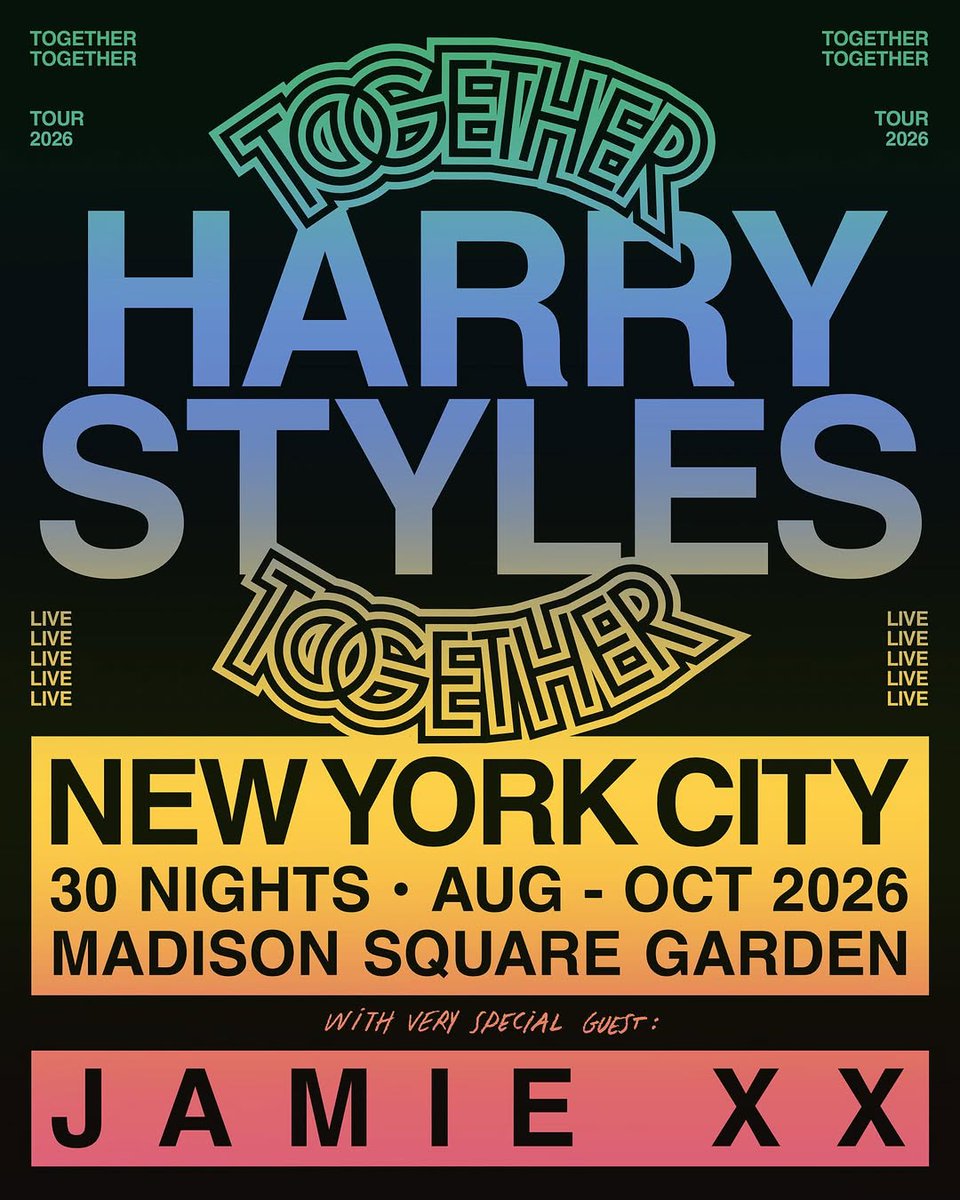 tracklist's tweet photo. LEAVE AMERICA! Harry Styles realizará 30 SHOWS no Madison Square Garden, em Nova York, com sua nova turnê. https://t.co/UUbwCH2zyw