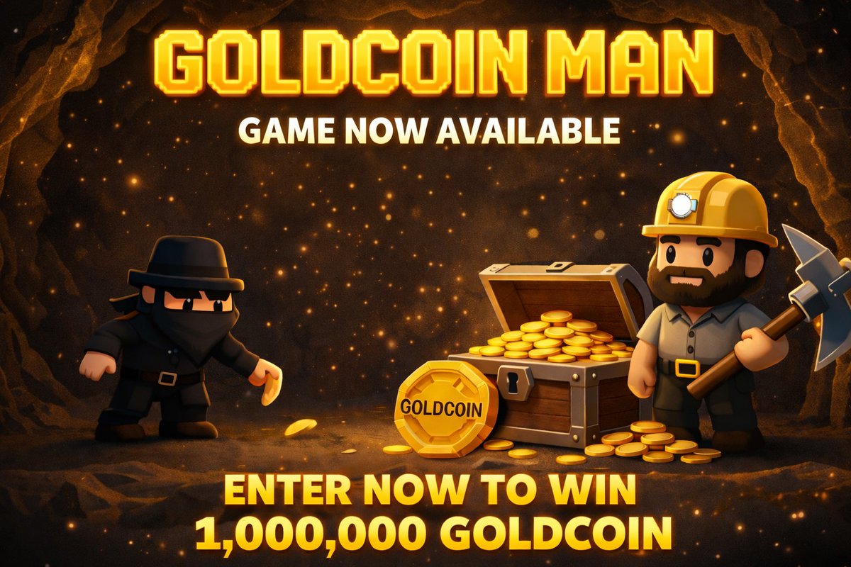 Goldcoin__Sol's tweet image. ONLY 24 HOURS LEFT TO ENTER! 📢

$GOLDCOIN is giving away 1,000,000 coins to promote our new GOLDCOIN MAN retro game 🕹️ 

Follow the steps outline in this linked post to enter today: 

x.com/Goldcoin__Sol/…

#Goldcoin #Gaming #Arcade #GameOnline #Crypto