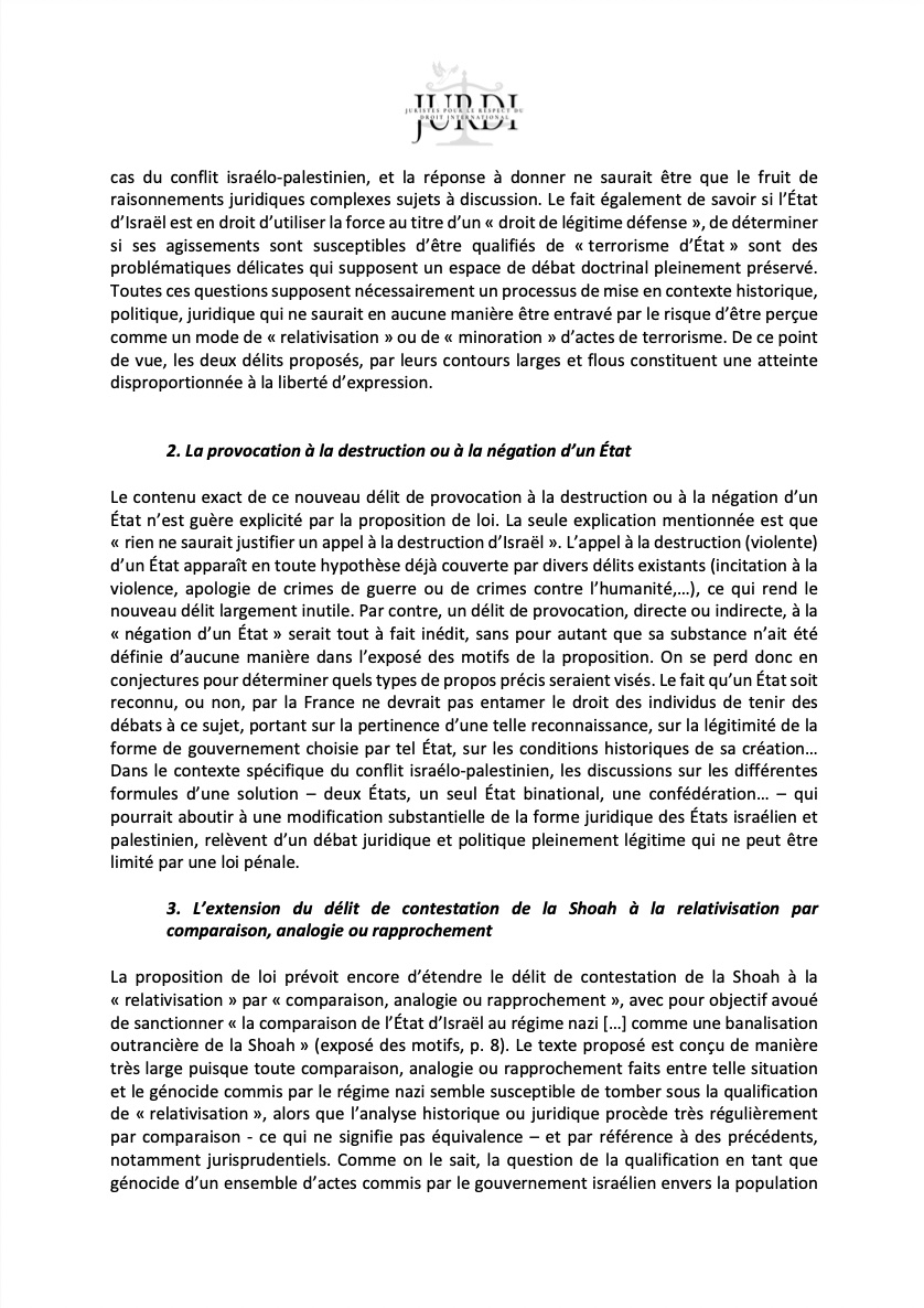 contactujfp's tweet photo. @olivierfaure 
La proposition de loi YADAN : une atteinte au libre débat juridique relatif au conflit israélo-palestinien. La proposition soulève de multiples questions relatives au respect des exigences découlant de la liberté d’expression.
L'argumentaire de JURDI : https://t.co/4zBIKlJ8Eb