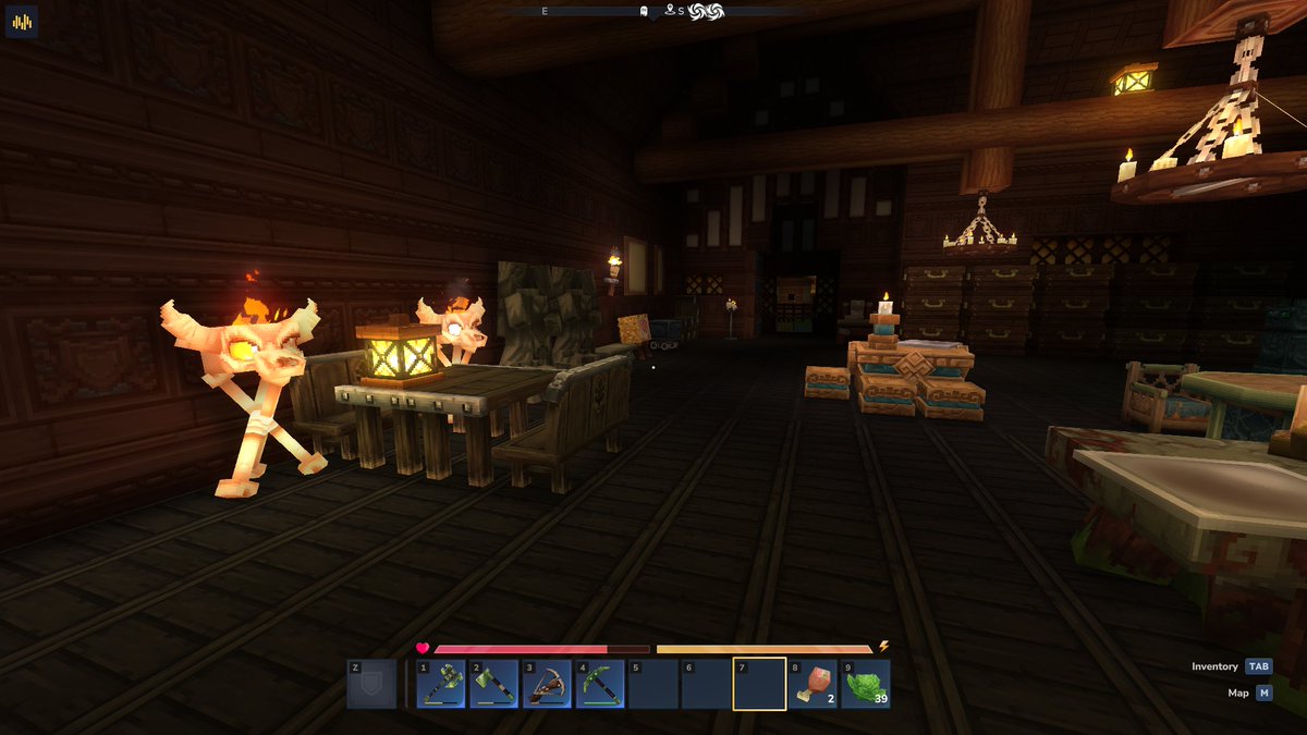 TheDocrobin's tweet image. Making a tavern for the town, Using stuff we find on our adventures to fill it up so far its going well @Hytale #Hytale