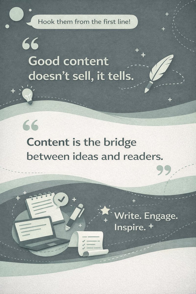 TheAyisham_'s tweet image. Content is the bridge between ideas and readers.

Writing blogs on Medium.
Building professionally on LinkedIn.
#ContentWriting #ThoughtsInWords