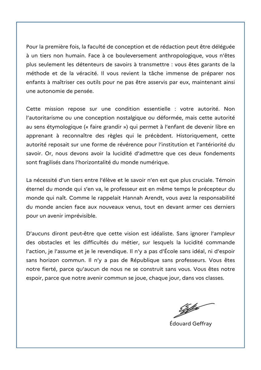 Édouard Geffray tweet media