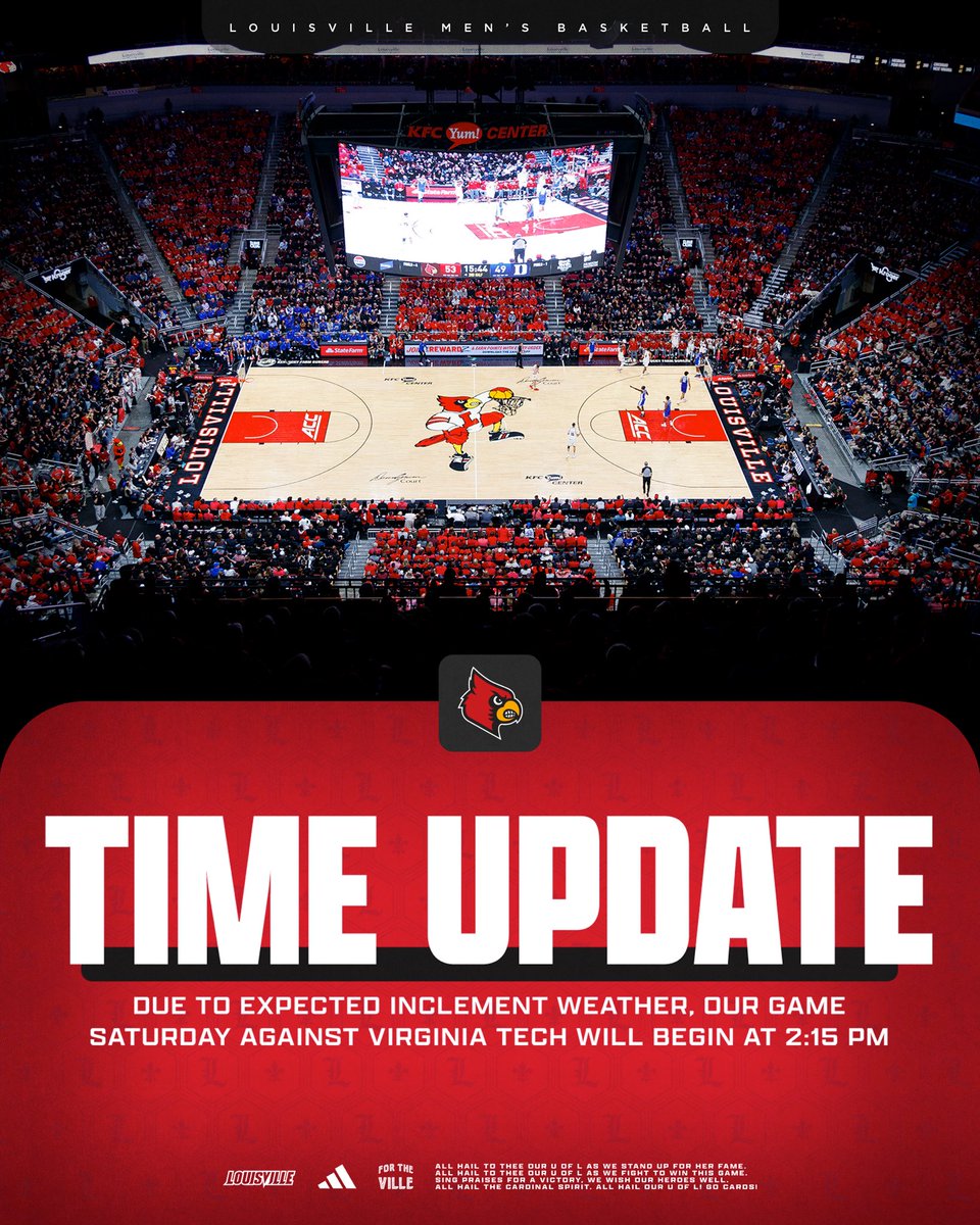 🚨 TIME UPDATE CARD NATION 🚨

Moving to 2:15 on Saturday afternoon! 

#GoCards