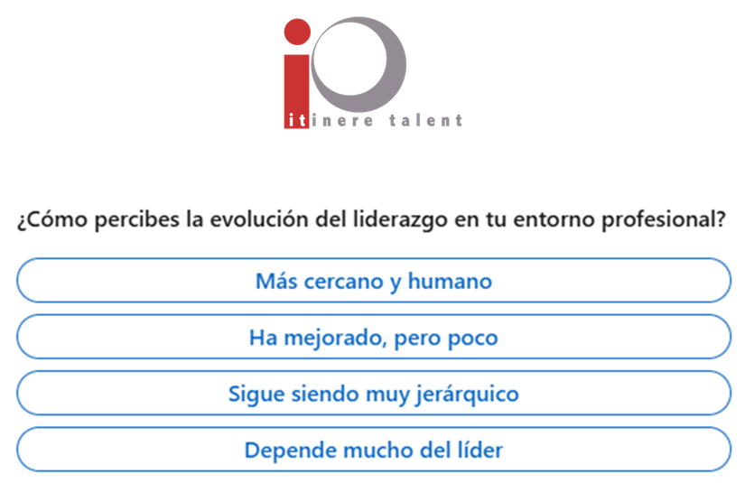RedItinere's tweet photo. En Itinere Talent reflexionamos sobre cómo ha evolucionado el liderazgo en los últimos años.

Hemos lanzado una encuesta en nuestro perfil de LinkedIn y nos encantaría conocer tu opinión.

 Te invitamos a participar y a compartir tu experiencia por aquí en los comentarios 💬 https://t.co/IRzKJagdrX