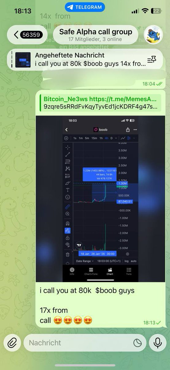 MemesAlphaa's tweet photo. we call in safe call group  $boob at 80k  market cap 

we get 
17X Gains 😍😍😍

ca: 9zqre5sRRdFvKqyTyvEd1jcKDRF4g47s7mZSGUnQpump

if you want Join in safe call group pm me 

@Bitcoin_N3ws https://t.co/3RTExIukrI