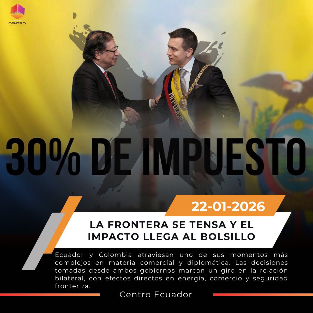 CentroEcuador's tweet photo. ⚠️ ¿Ecuador y Colombia al borde de una crisis comercial y energética?

👉 Para más detalle, clic aquí: https://t.co/tcsaWV8ZvL

@RadioCentro977FM

#Ecuador #Colombia #CrisisDiplomática #Energía #ComercioExterior #SeguridadFronteriza #Aranceles #NoticiasEcuador #RadioCentro97FM https://t.co/DPU7vVS39Y