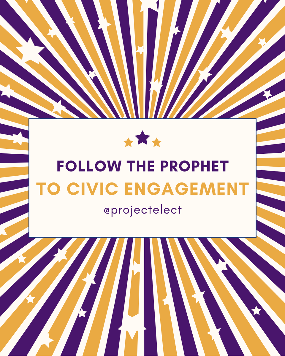 project_elect's tweet photo. Looking for ways to inspire civic engagement in your faith community?

Visit https://t.co/GgJP3GLWJg (link in bio) to request your packet today!

#ProjectEllect #ChurchofJesusChristofLatterDaySaints #CivicEngagement #Fireside #CommunityService #MakeADifference https://t.co/GD6rjfUGsz