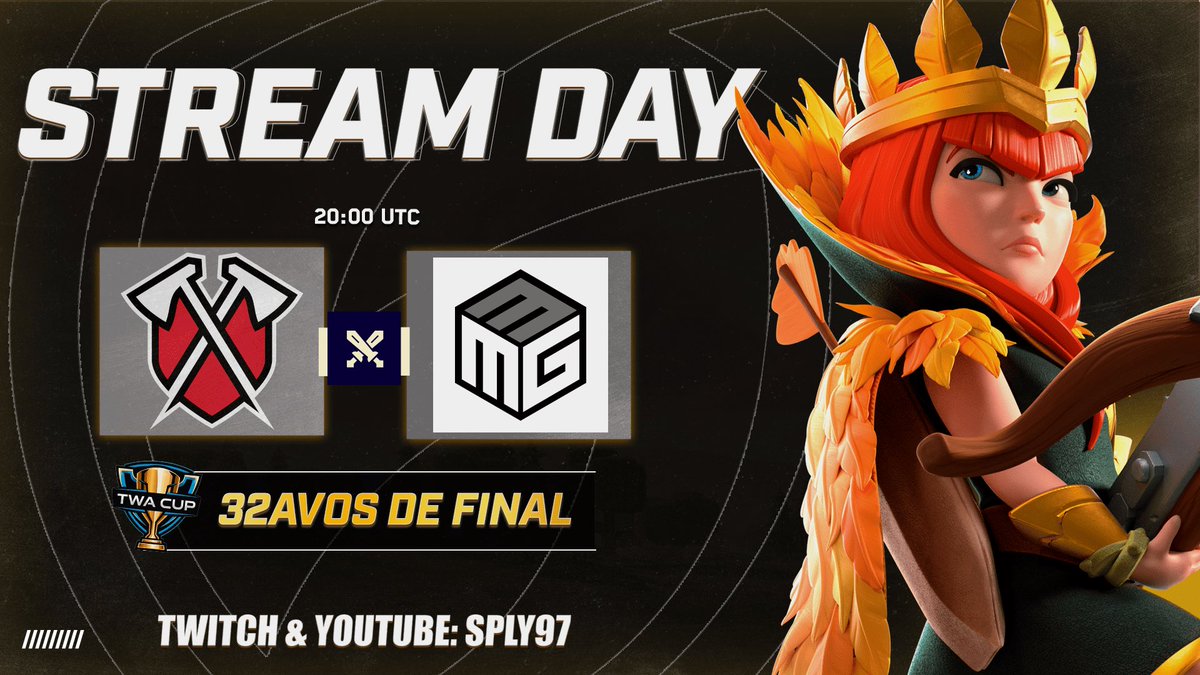 🔴 JUEVES

🤩 Hoy tendremos guerra viendo a los campeones del mundo!

🏆 TWA Cup - 32avos de final

⚔️ Tribe Gaming 🆚 Millesime White

💪 veremos que tal la guerra

21:00 🇪🇸 14:00 🇲🇽 17:00 🇦🇷
Twitch &amp; YouTube: Sply97
