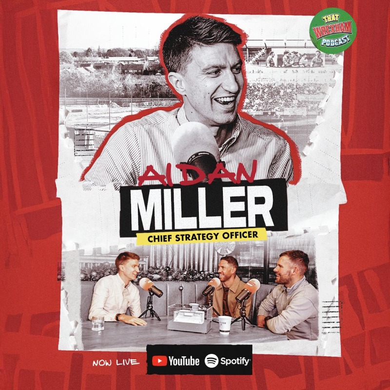 Wrexham_AFC's tweet photo. 🏟️ Kop Development Updates

Chief Strategy Officer Aidan Miller joined @ThatWrexhamPod ⬇️

🔴⚪ #WxmAFC
