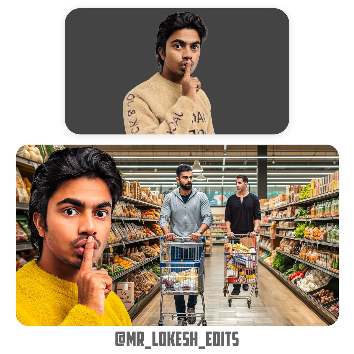 LokeshEdits86's tweet photo. Recent irl thumbnail for client
Title - Visiting Celebrities favourite super market!
Looking for thumbnail designer DM MEπ©
#thumbnail #irlthumbnail #thumbnaildesigner #thumbnailartist #Creators https://t.co/2k1PSfZs7d