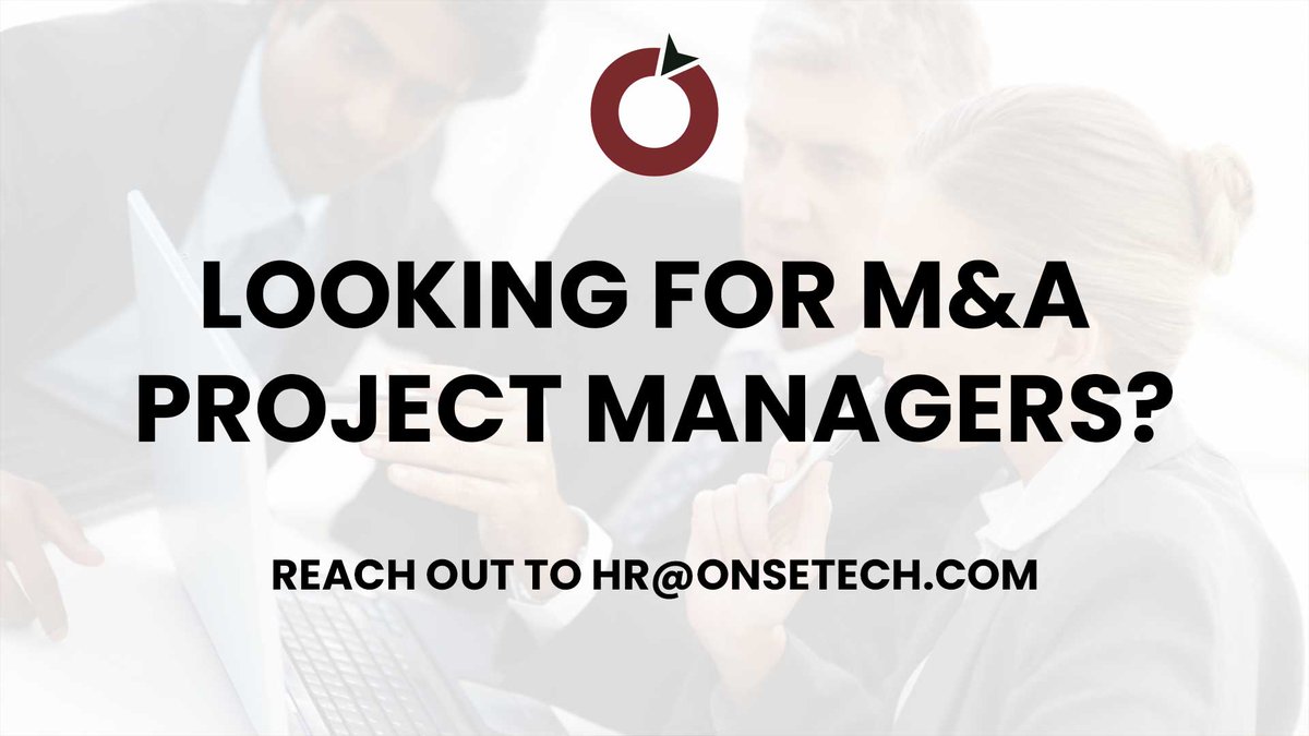 Looking for M&amp;A professionals with real-world experience driving successful integrations? Onset connects you with proven talent who deliver results. Reach out to us at hr@onsetech.com.

#MergersAndAcquisitions #IntegrationManagement #BusinessTransformation