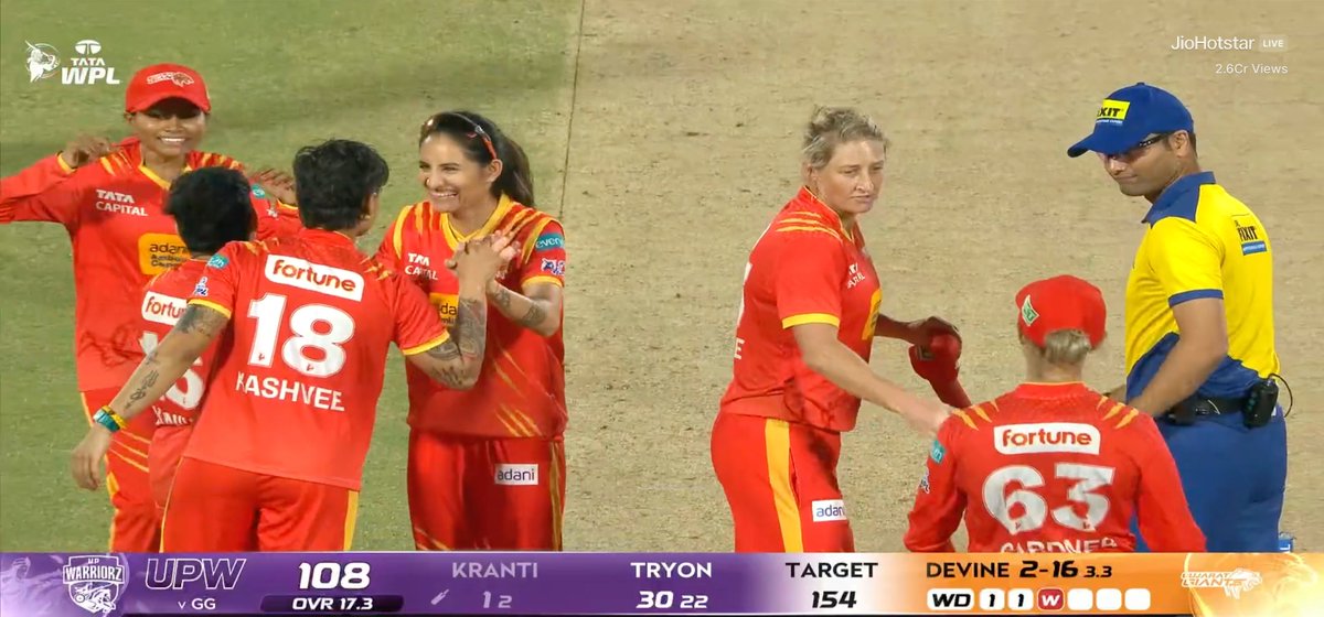 crictapish's tweet photo. GG won emphatically against UPW by 45 runs in the WPL.

#WPL26 #GGvsUPW #crictapish https://t.co/50SWwM6miG