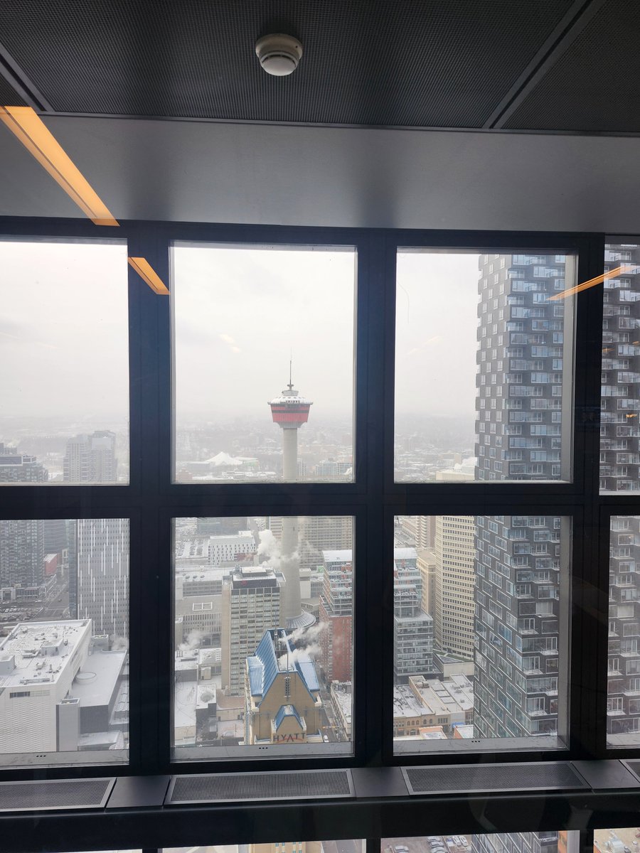 Today's view from the 41st floor of the Bow.