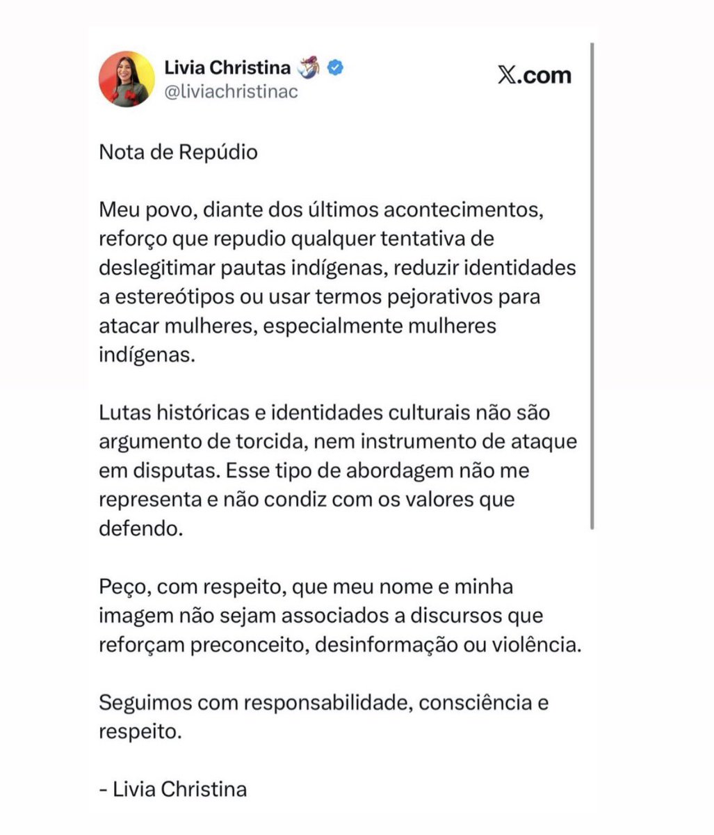 humilde's tweet photo. Teve mesmo! Parabéns pra @liviachristinac, que foi firme e não compactua com racismo recreativo vindo de poucos torcedores que tentam usar o seu nome e o nome do @garantido para praticar esse tipo de crime. Bora pra cima! https://t.co/XhzZzY6M1l