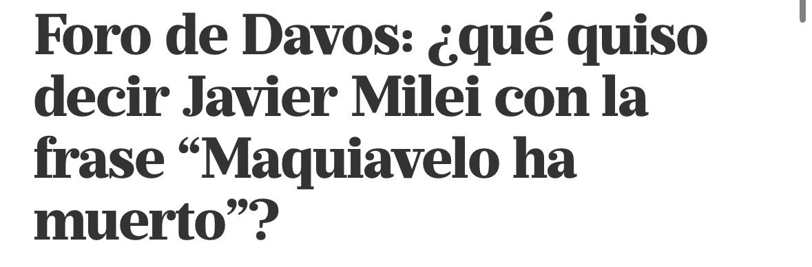 Mientras tanto en Davos:
“Conan no se murió 
Conan no se murió 
Que muera Maquiavelo …”