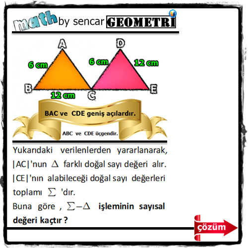 MatematikSencar's tweet photo. YKS(tyt - ayt) - 2026       Aday fantastik güzel bir soru incelemekte fayda var!   SORU ve ÇÖZÜMÜ ...    👉https://t.co/CJNrtHI4ms https://t.co/MLgaf4Vq75
