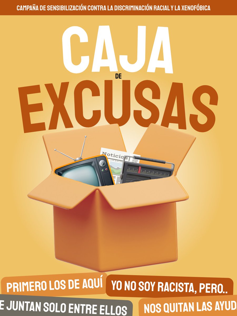 MancomunidadBS's tweet photo. 📣 #CajadeExcusas es una campaña que impulsamos desde la #MancomunidadBajoSegura para sensibilizar contra la discriminación racial y la xenofobia.

📲 Escanea el QR del último cartel y apunta a la imagen HIRO para comenzar.

#MBS #Convivencia #Respeto https://t.co/bWwy9kLsvj