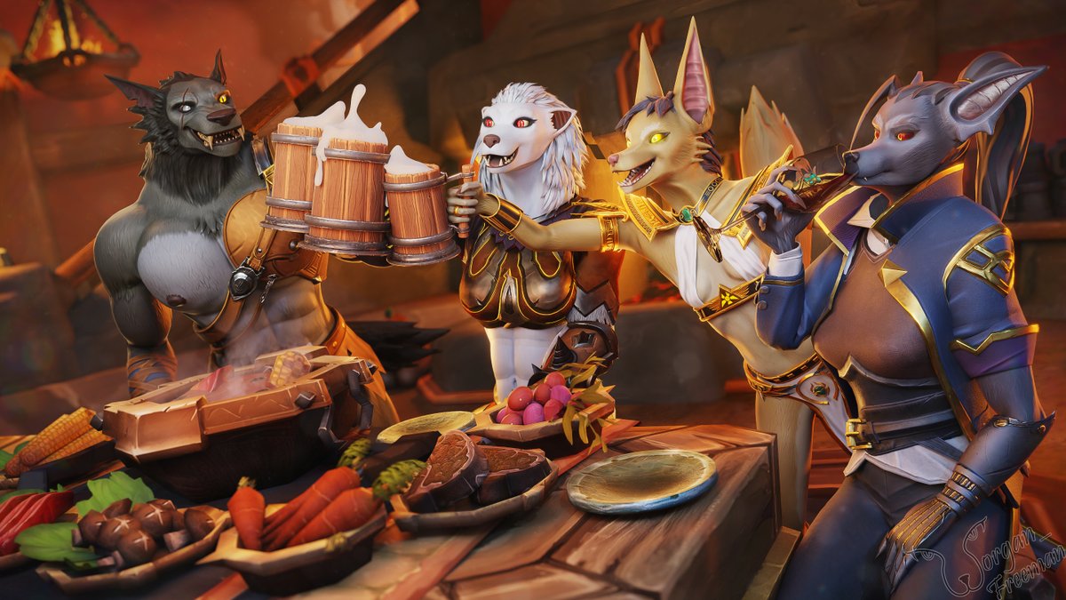 The expansion comes to a close so everybody gathers one last time inside Dornogal to celebrate 🐺🍻
#worldofwarcraft