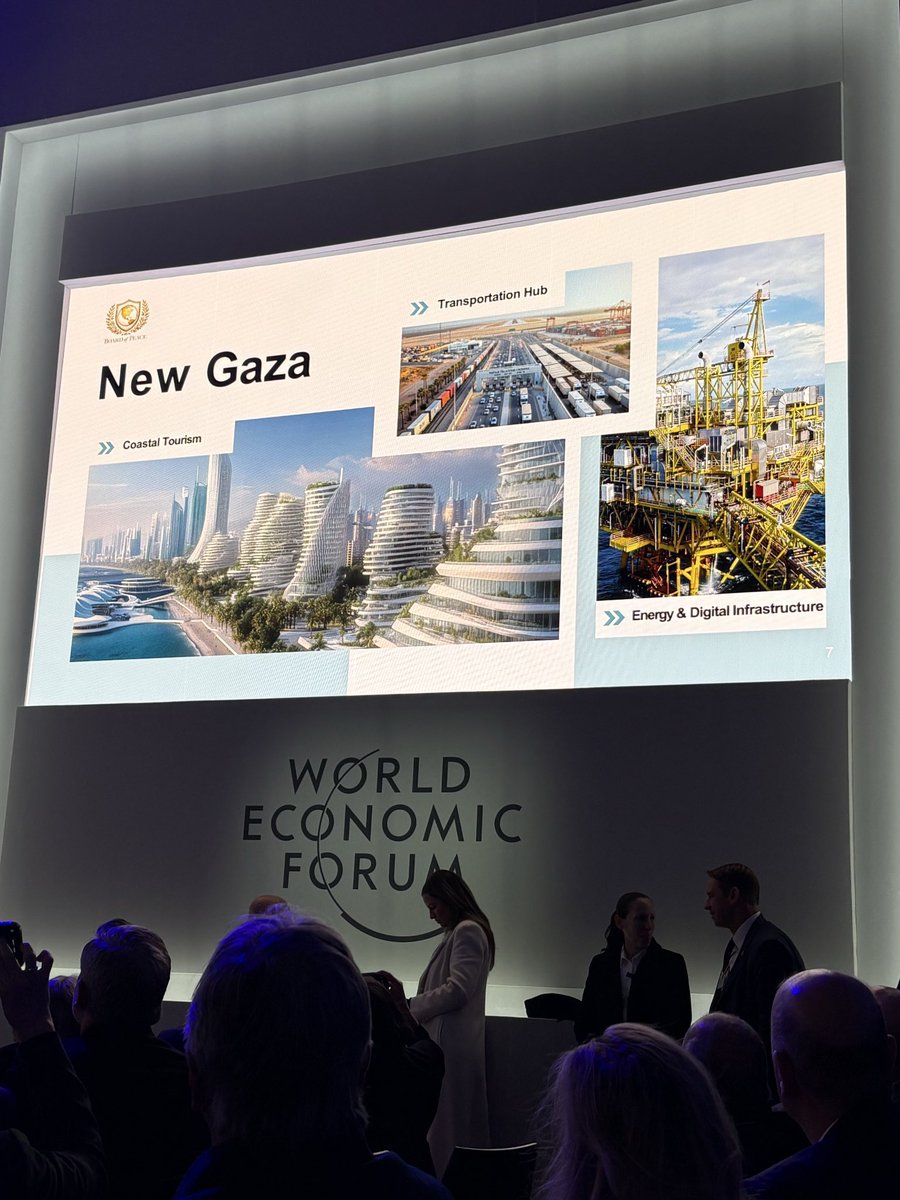 Miren lo que pasa en Davos <a href="/wef/">World Economic Forum</a>, están vendiendo Gaza. Si algo nos importa la humanidad, hay que llamar esto por su nombre: un crimen.

¿Se dan cuenta del nivel de perversión? Mientras la gente sigue muriendo y hay miles bajo los escombros, la élite ya negocia pelotazos