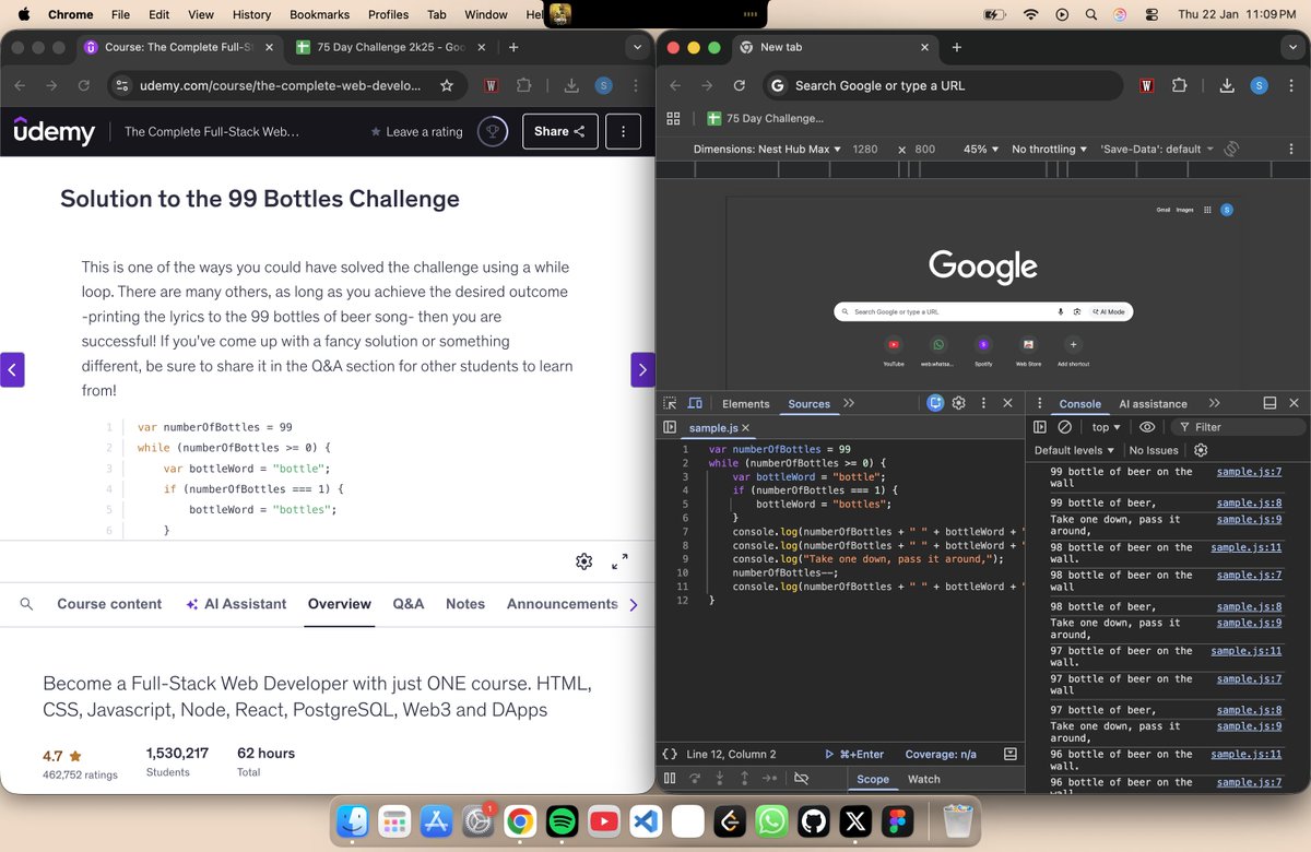 Soumya17_29's tweet photo. #Day_23
75 Days Challenge IETE-SF  
Javascript Topic covered :-  
✅ Control Statements
       👉🏻 While Loops
@IETE_BITS https://t.co/h1I7aY9GcB