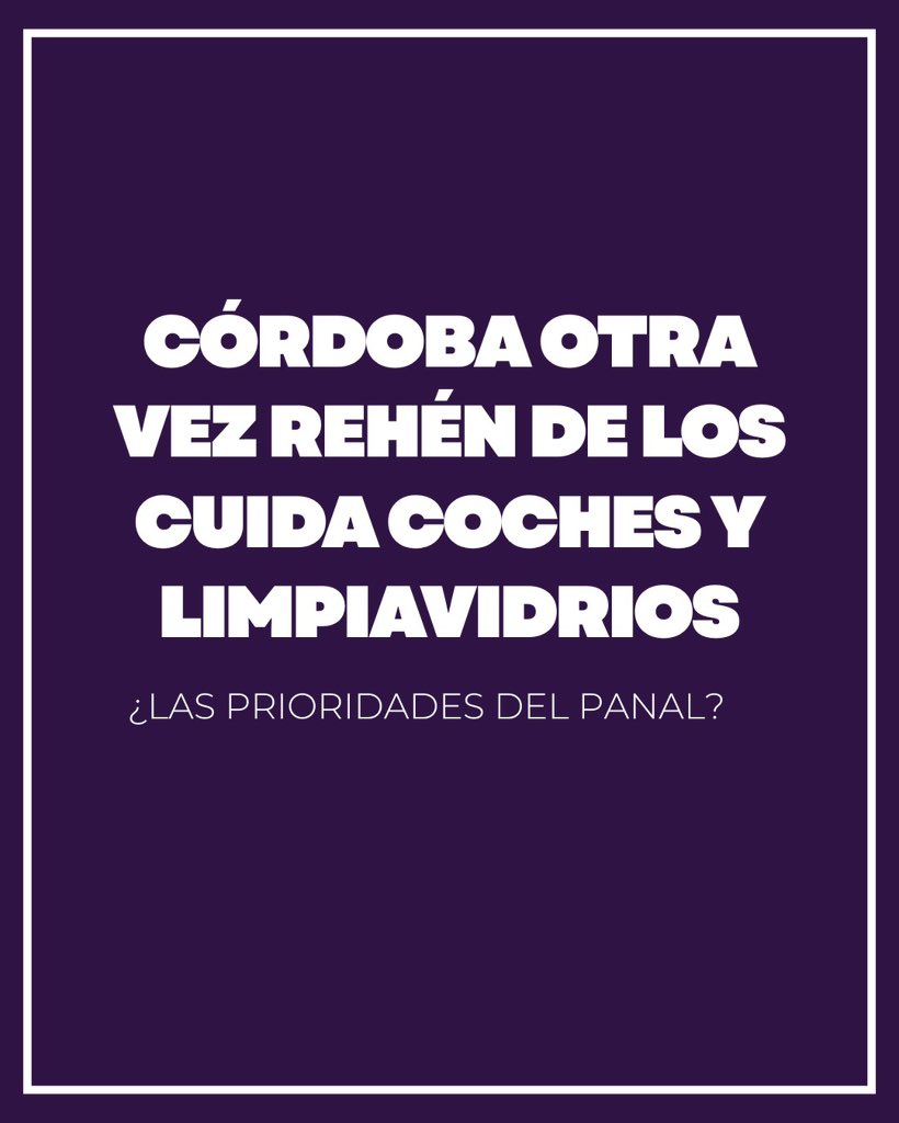 SpaccesiAgustin's tweet photo. Mientras el gobernador Llaryora y su equipo económico están en Nueva York pegando zarpazos financieros de U$S 500 millones para bancar el gasto público, acá en Córdoba nos siguen entregando a las mafias de siempre.

¿Qué dicen desde el Panal? Que hace falta "más debate". 🗣️ El ministro de Seguridad y el oficialismo usan la excusa de la discusión eterna para no reformar el Código de Convivencia. ¿El resultado? Los naranjitas y limpiavidrios siguen dueños de la calle, extorsionando a los cordobeses que salen a trabajar.

Lo más grave: La complicidad es total. 🤝 Para pedir deuda son rápidos, pero para darnos seguridad son de manual: la UCR, el Frente Cívico, Encuentro Vecinal y la Izquierda se pusieron de acuerdo para postergar la ley que permitiría sacar de las calles a estos delincuentes.

Córdoba necesita ORDEN, SEGURIDAD y que las MAFIAS se terminen de una vez.

¿Hasta cuándo vamos a financiar la inoperancia? 

#Córdoba #Inseguridad #BastaDeMafias #Naranjitas #Limpiavidrios #Llaryora #FalsaOposición #OrdenOcaos