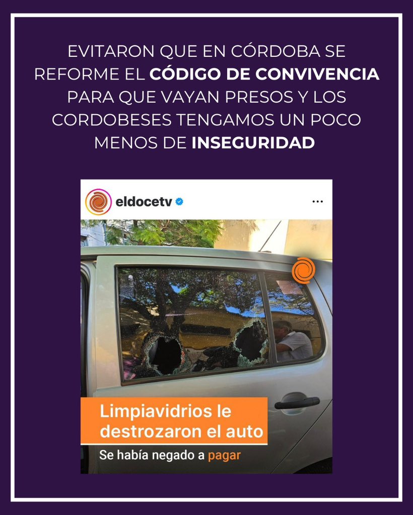 SpaccesiAgustin's tweet photo. Mientras el gobernador Llaryora y su equipo económico están en Nueva York pegando zarpazos financieros de U$S 500 millones para bancar el gasto público, acá en Córdoba nos siguen entregando a las mafias de siempre.

¿Qué dicen desde el Panal? Que hace falta "más debate". 🗣️ El ministro de Seguridad y el oficialismo usan la excusa de la discusión eterna para no reformar el Código de Convivencia. ¿El resultado? Los naranjitas y limpiavidrios siguen dueños de la calle, extorsionando a los cordobeses que salen a trabajar.

Lo más grave: La complicidad es total. 🤝 Para pedir deuda son rápidos, pero para darnos seguridad son de manual: la UCR, el Frente Cívico, Encuentro Vecinal y la Izquierda se pusieron de acuerdo para postergar la ley que permitiría sacar de las calles a estos delincuentes.

Córdoba necesita ORDEN, SEGURIDAD y que las MAFIAS se terminen de una vez.

¿Hasta cuándo vamos a financiar la inoperancia? 

#Córdoba #Inseguridad #BastaDeMafias #Naranjitas #Limpiavidrios #Llaryora #FalsaOposición #OrdenOcaos