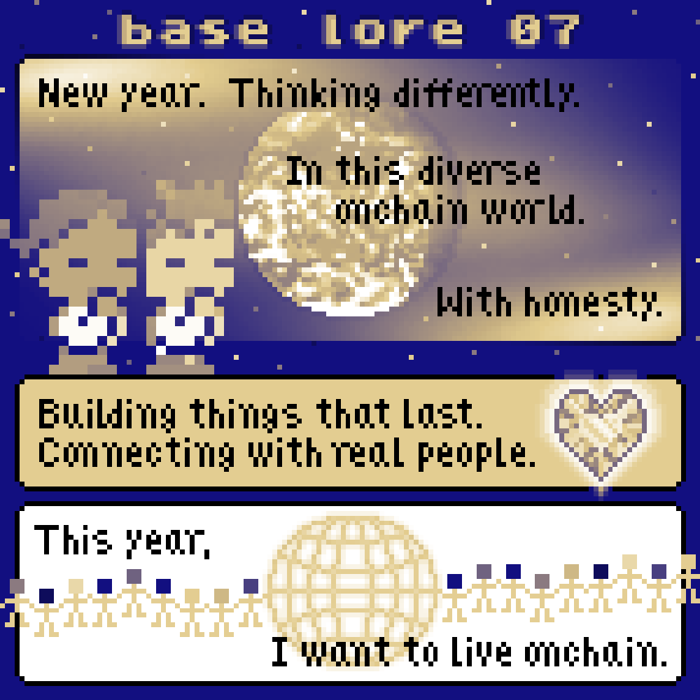 PanicNFTs's tweet photo. base lore EP 07 &amp; 08 by @Hitchist

culture doesn't start with products 
it starts with people

different paths
shared space

slow builds
earned trust

no rush to the next thing
just things that last

if this resonates
you’re already part of it

we are still early. https://t.co/pElkscOWMM