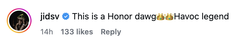 JID replies to Havoc showing him love on Sound Check