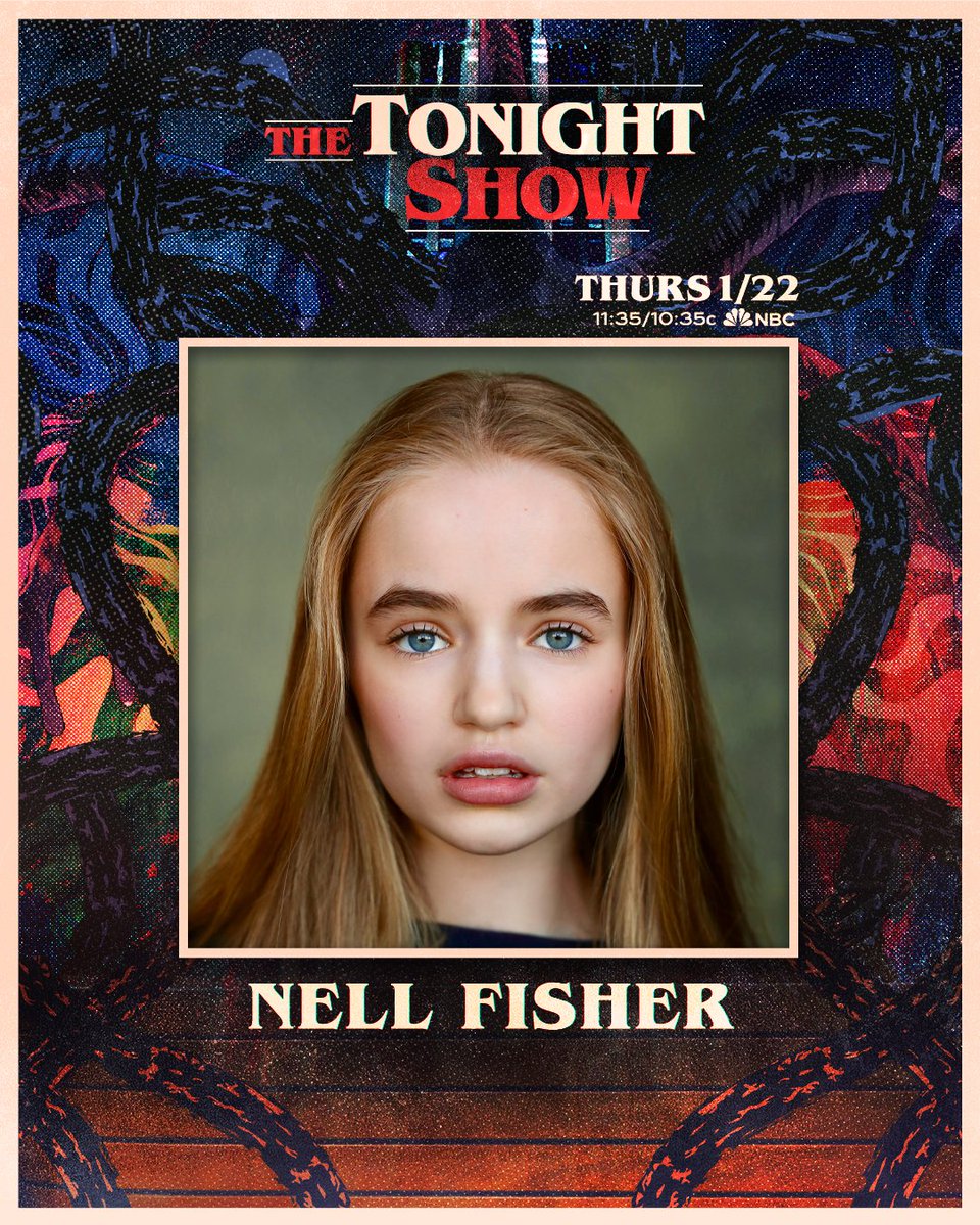 FallonTonight's tweet image. Nell Fisher makes her late night debut to talk the final season of @Stranger_Things tonight! #StrangerThingsOnFallon #FallonTonight