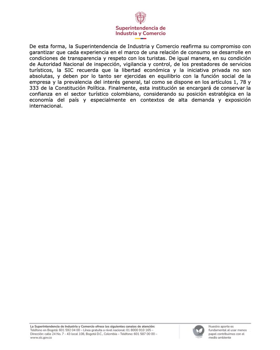 sicsuper's tweet image. #Atención 🚨 Ante la alta afluencia de turistas en Medellín por el concierto de Bad Bunny, la SIC advierte a los prestadores de alojamiento que cancelar reservas de forma unilateral puede vulnerar los derechos de los consumidores y ser sancionado por la autoridad.