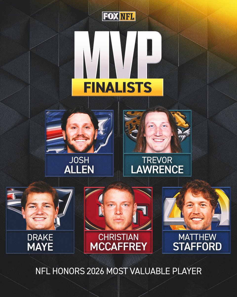 NFLonFOX's tweet image. The NFL Honors finalists have been announced 🏆

Who's your pick for MVP, CPOY, DPOY, and OPOY?
