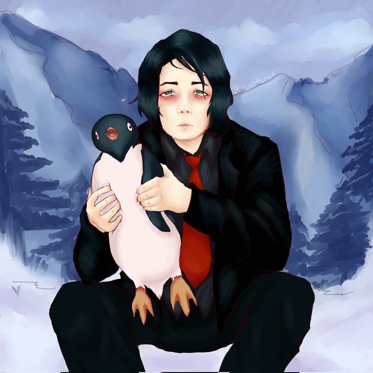 Gerardo y su pingüino 

#MCRfanart #mychemicalromance #fanart
