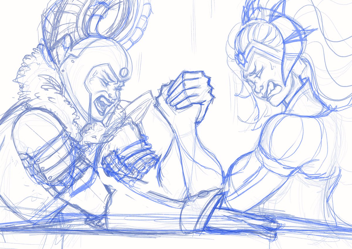 KRSH1803's tweet photo. Arm wrestling 🤟��🤟🏻🤟🏻
#Dota2 #fanart #artmoot #art https://t.co/QGDiDzUe3o