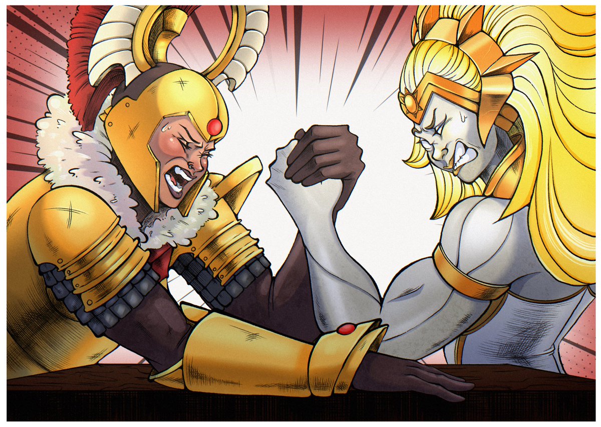 KRSH1803's tweet photo. Arm wrestling 🤟��🤟🏻🤟🏻
#Dota2 #fanart #artmoot #art https://t.co/QGDiDzUe3o