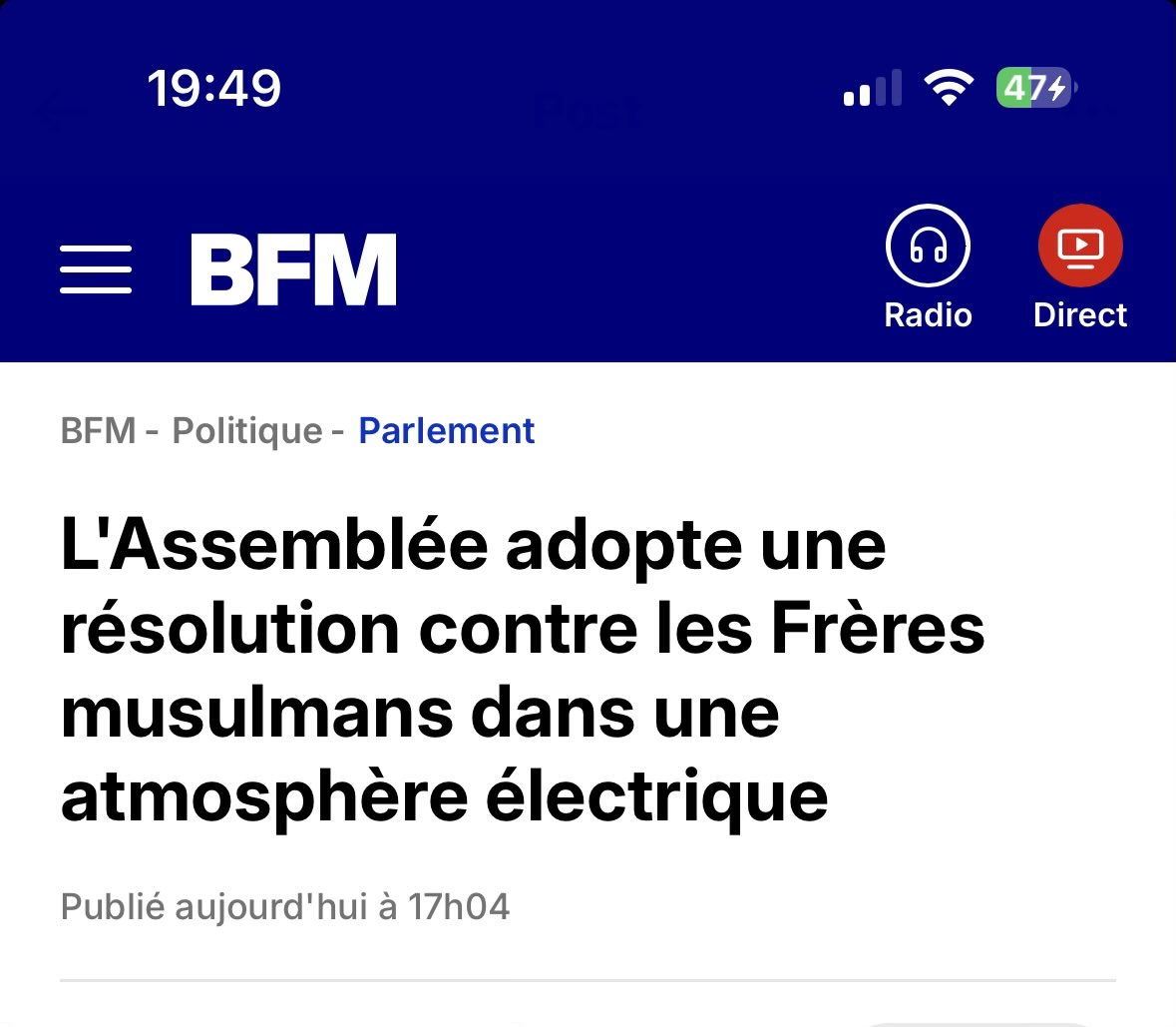 Oh bah ça alors, toute la gauche a voté contre un texte qui dénonce les Frères musulmans, un mouvement qui veut imposer la sharia. 

Quelle surprise. 

Mais non non, l'islamo-gauchisme n'existe pas. 

🥱