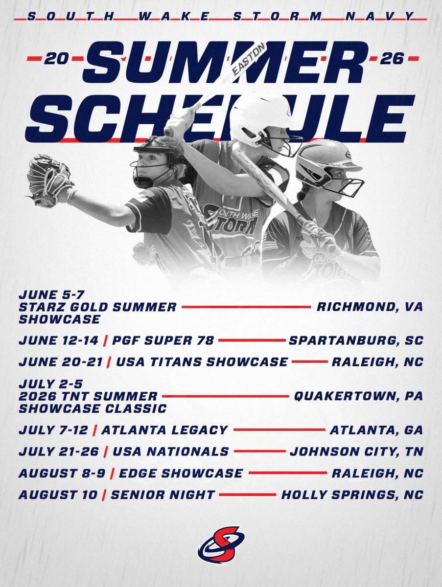 Summer ball schedule!