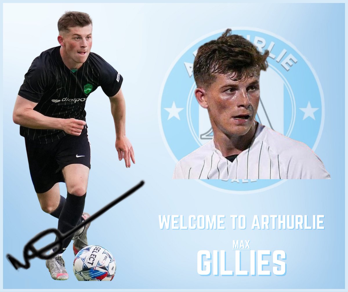 We are delighted to announce the signing of Max Gillies. 

Max is a player who can play at Right Back or in Midfield and has just returned home after a spell in America. Other previous clubs include Queens Park and Peterhead. 

Welcome to Arthurlie Max!!

📸 shotsbyRyanQ