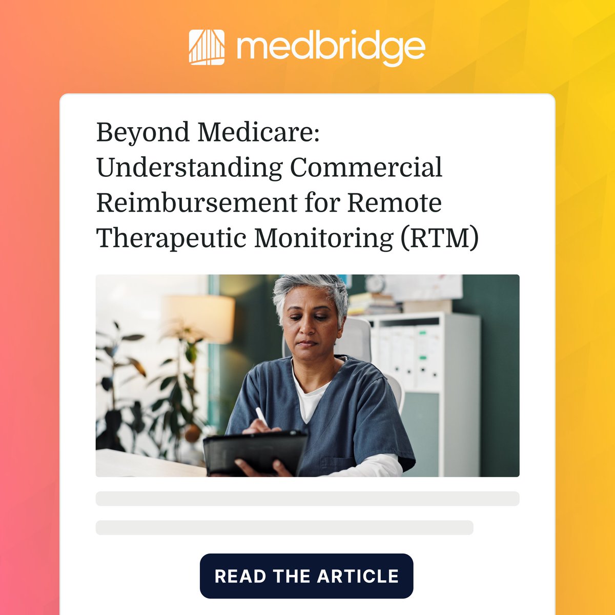 Medbridge tweet media