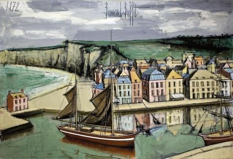 AniSWISSarts's tweet image. Bernard #Buffet - Saint Valéry-en-Caux (Falaise d'Aval), 1972