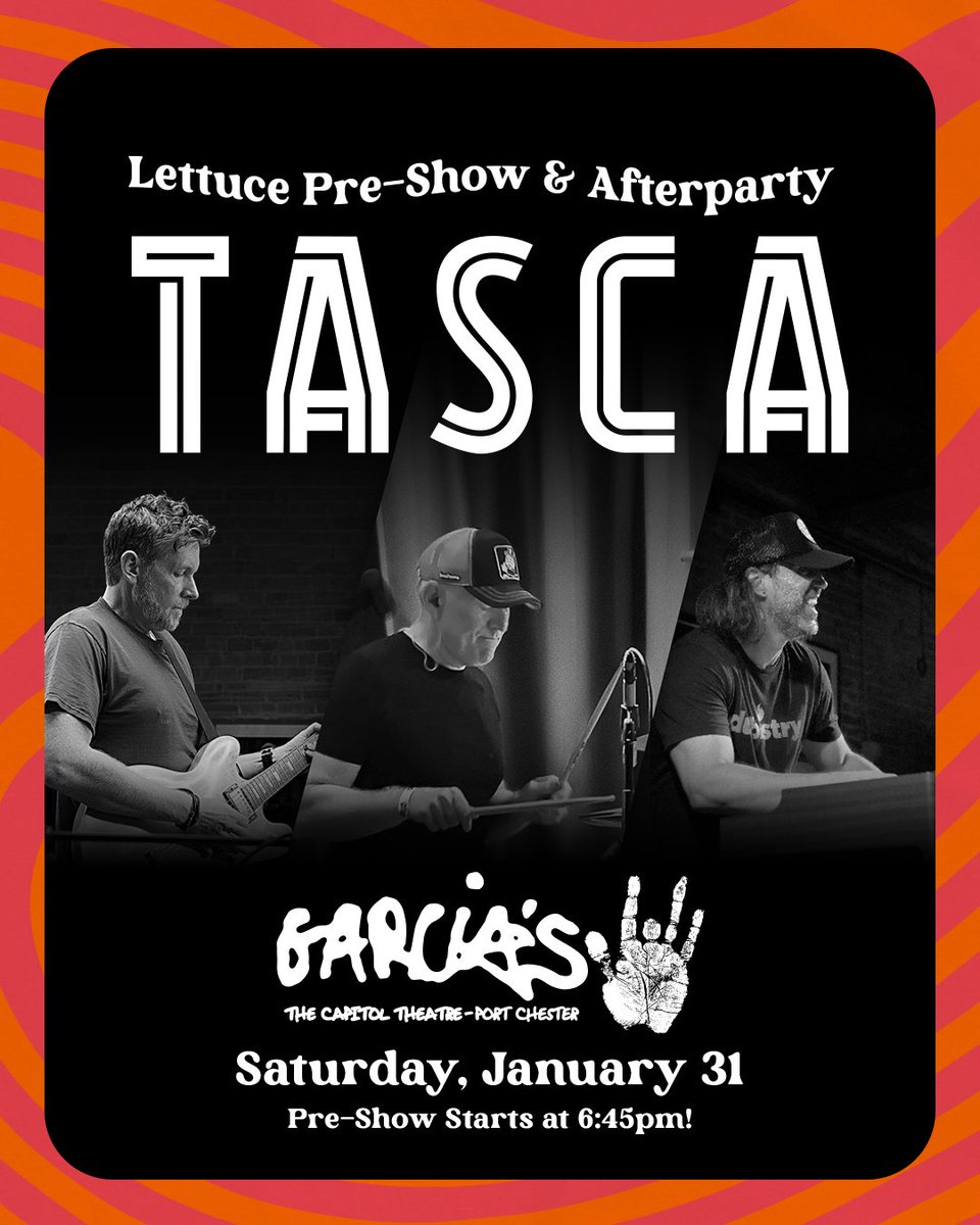 GarciasAtTheCap's tweet photo. 🥬 JUST ANNOUNCED! 🥬 TASCA lays down the instrumental grooves in Garcia's before and after Lettuce's show on the main stage. Grab tickets now-->> https://t.co/kB9mzH1DxE https://t.co/I6AwHZVddN