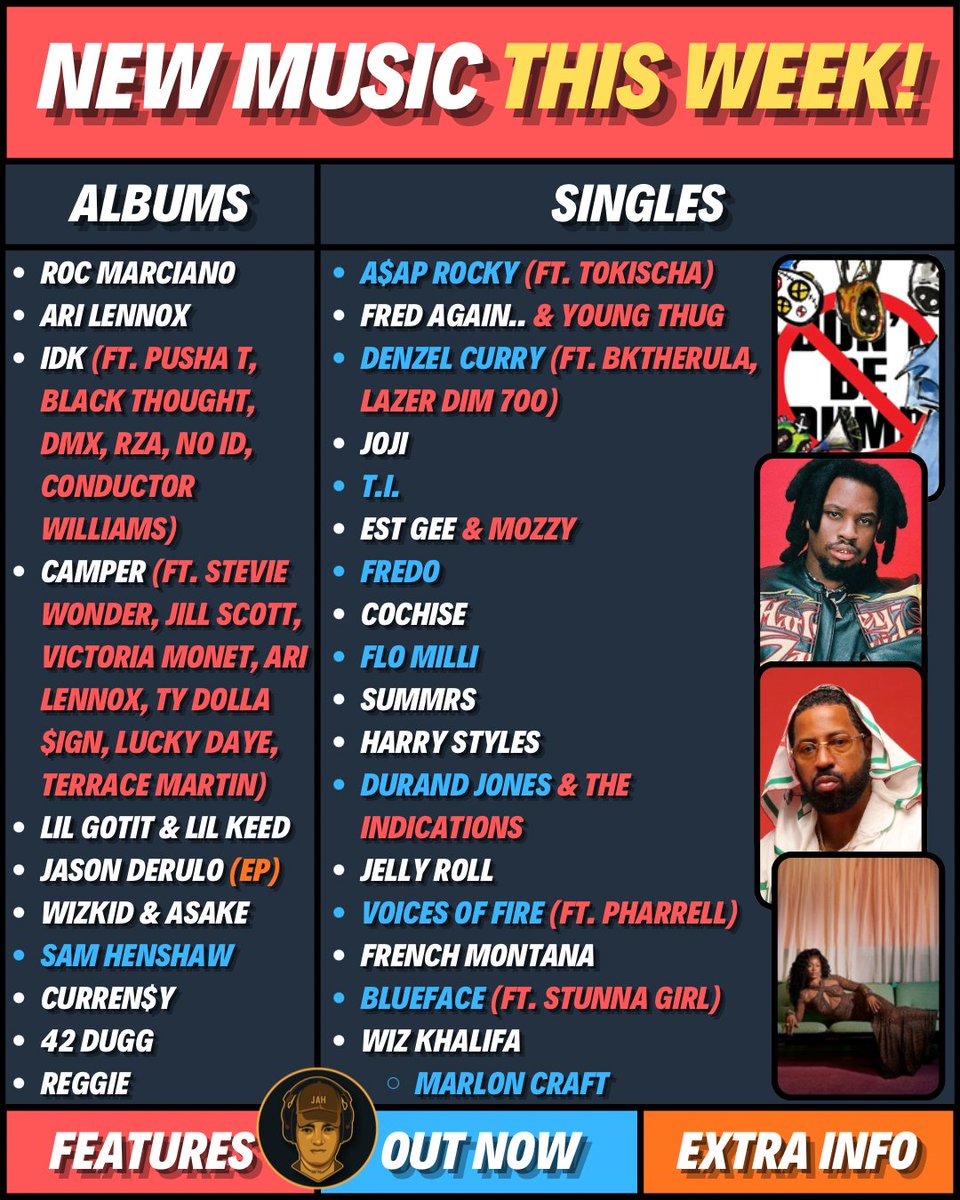ALL THE NEW MUSIC DROPPING TONIGHT 🚨

Who's getting your first listen tonight???