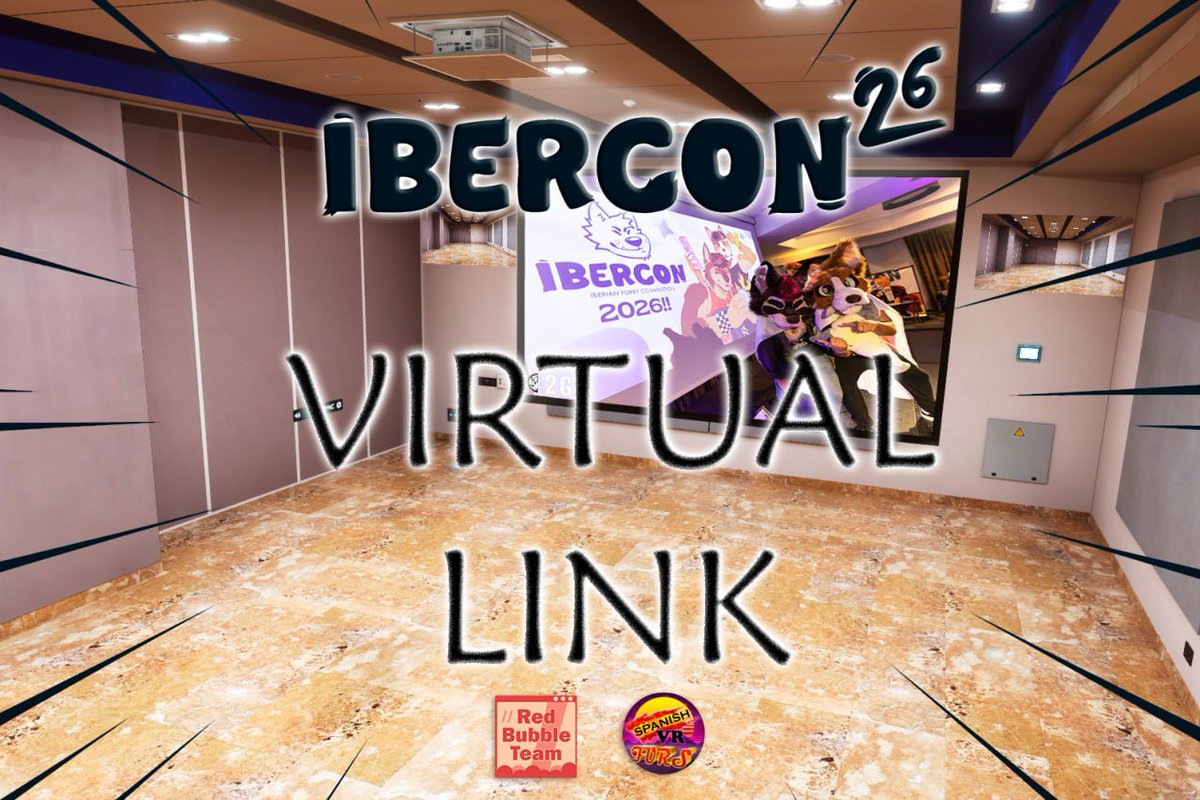 IberconOficial's tweet photo. 🇬🇧Are you ready to connect with Ibercon?

The events room has been recreated in Virtual Reality so everyone can join and say hello through VRChat! 🌐

On April the 30th you're invited to the event Virtual Link. Join us and connect with other fluffs. We'll be waiting for you! https://t.co/iemYZvQfOe